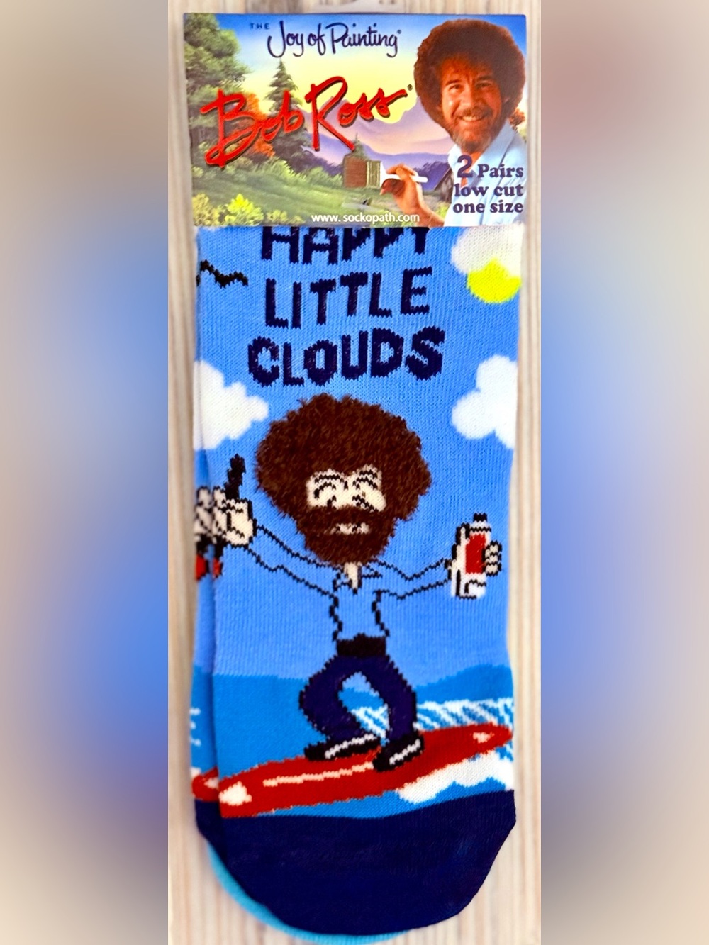 Bob Ross Crew 2 Pack Unisex Crew Socks- NWT
